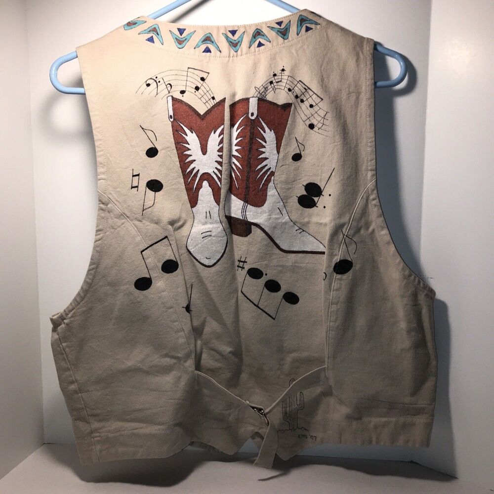 CowBoy/girl Artsy Chicos Size Vest Southwest Style Says Size 1 Looks Like Large